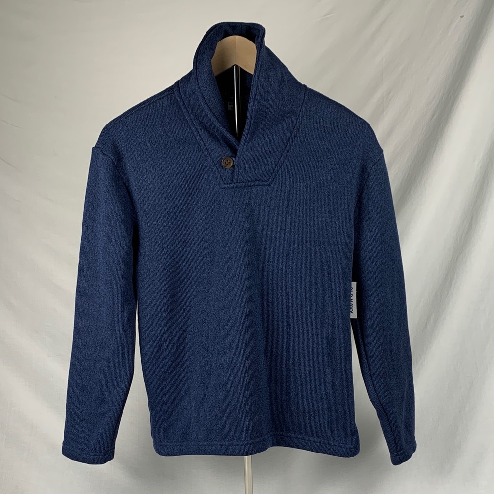 Old Navy Kids Navy Blue Fleece Pullover Knit Shawl Cover Sweater Size XL 14/16